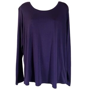 Eddie Bauer soft dark purple long-sleeve t-shirt size XXL
